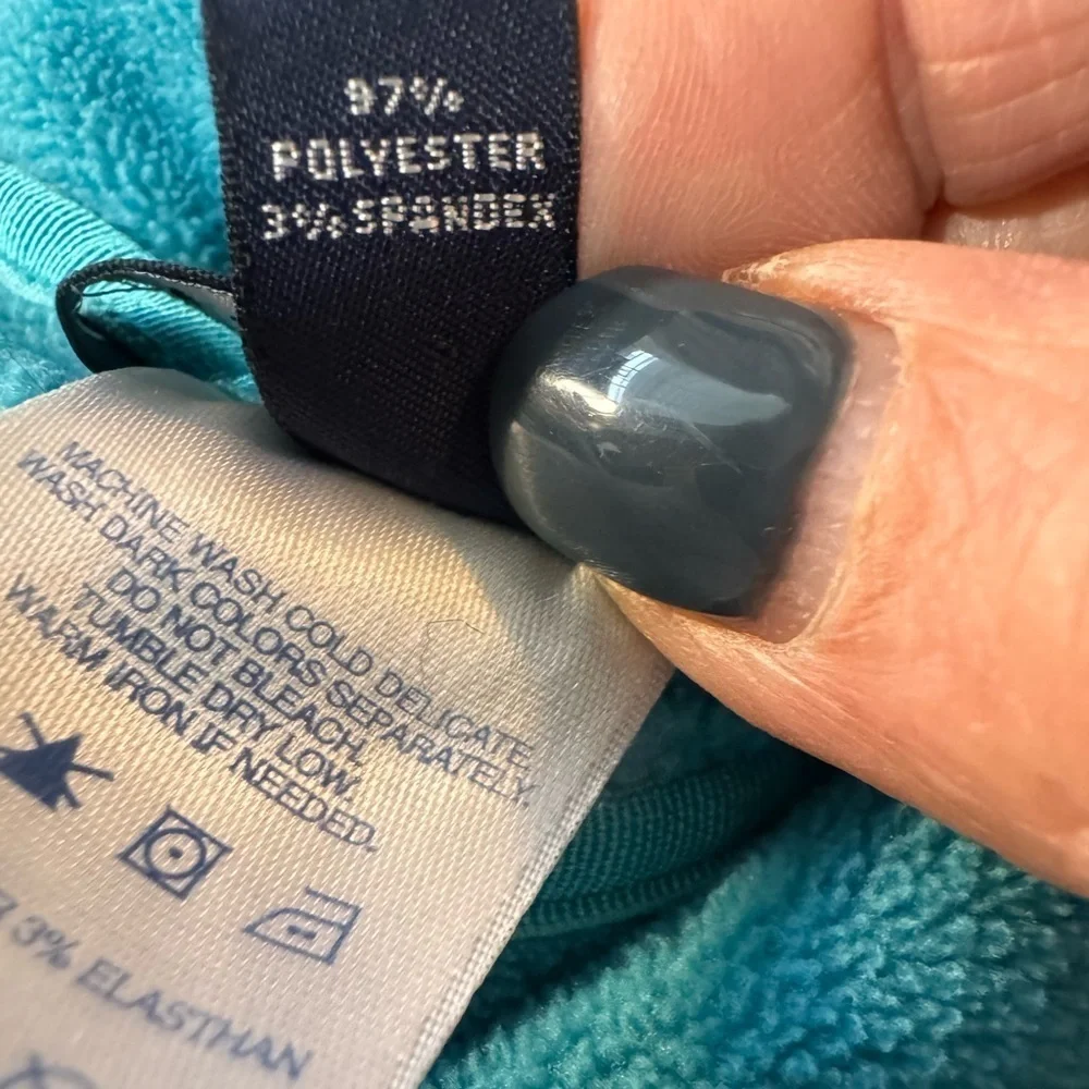 Lands' End Women’s Turquoise Fleece Top